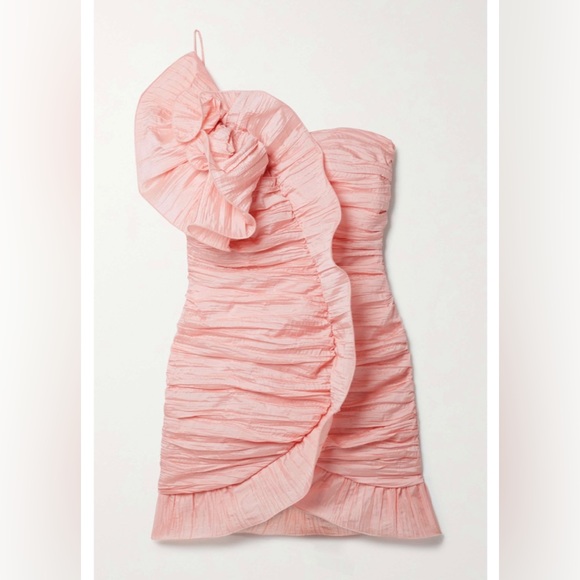 LoveShackFancy Pink One-Shoulder Mini Dress NWT - Picture 5 of 14